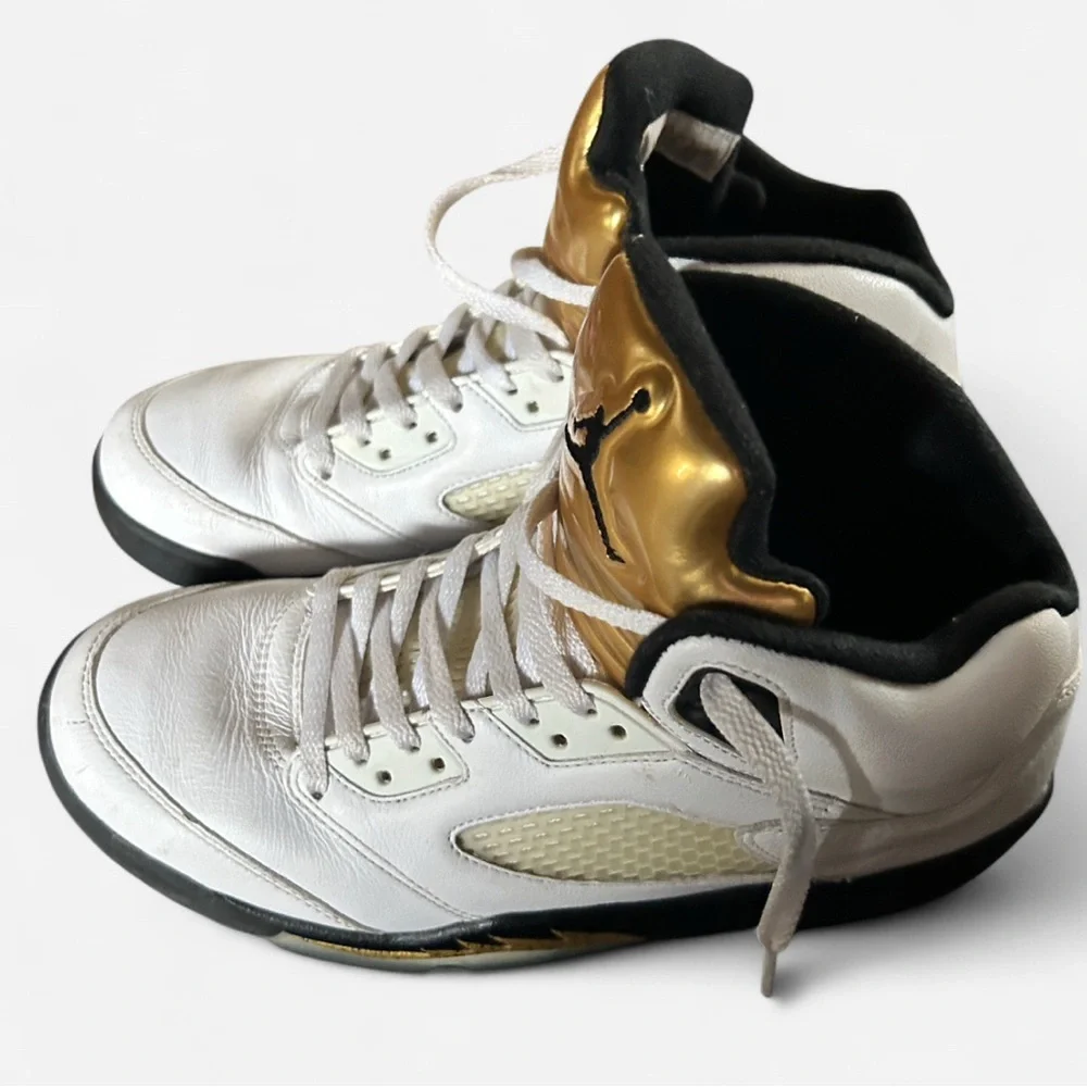 Nike Air Jordan 5 Retro Olympic Gold 2016 Men's Size 8.5